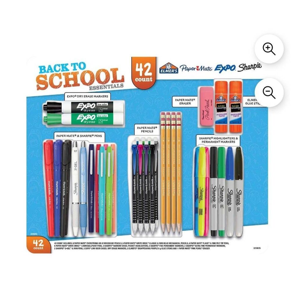 NWT BACK TO SCHOOL ESSENTIALS ELMER PAPERMATE EXPO SHARPIE SET